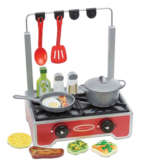 Melissa And Doug Deluxe Wooden Cooktop Set 17 Pieces
