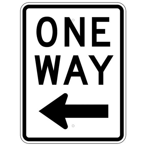One Way Left Arrow Sign Us Signs And Safety