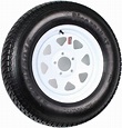 Kenda Loadstar Bias Ply Trailer Tire ST 205/75D15 on White Wheel 5 lug ...