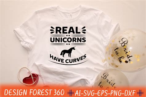 Real Unicorns Have Curves Graphic By Design Forest 360 · Creative Fabrica