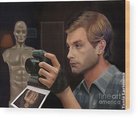 Jeffrey Dahmer Polaroid Wood Print By Tania Larionova