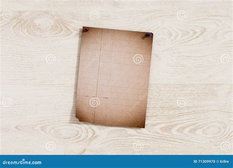 Sheet Of Paper On Wooden Planks Stock Illustration Illustration Of