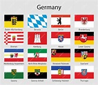Establecer banderas de los estados de alemania colección de banderas de ...