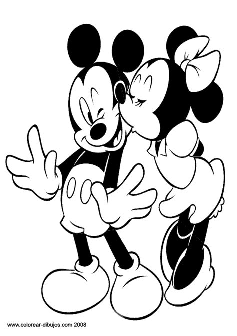 Como Dibujar Y Colorear A Minnie Mouse Y Mickey Mouse Dibujos Para