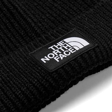 The North Face Logo Box Cuffed Beanie Tnf Black End