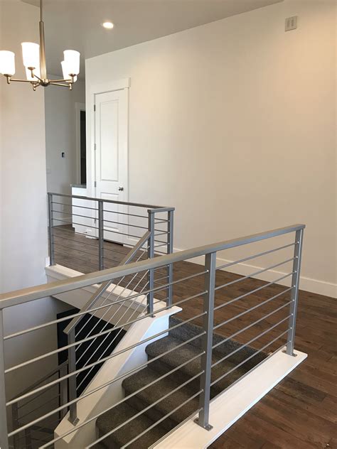 Breton Entry Modern Railing Utah Home Builders Modern Stair Railing