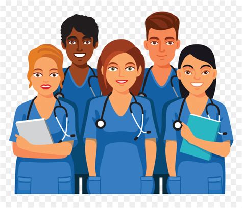 Nursing Team Clipart Male And Female Nurse Clipart Hd Png Download Vhv