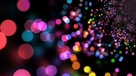 Colorful Round Light Bokeh Latar Belakang 4 K Abstrak Hd Desktop Wallpaper Layar Lebar High