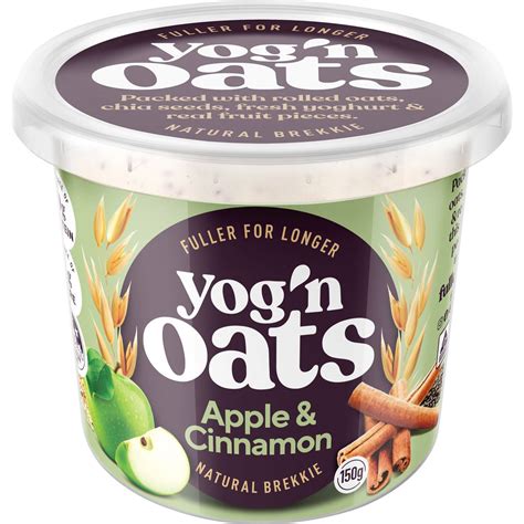 Yogn Oats Yoghurt Apple And Cinnamon 150g Woolworths