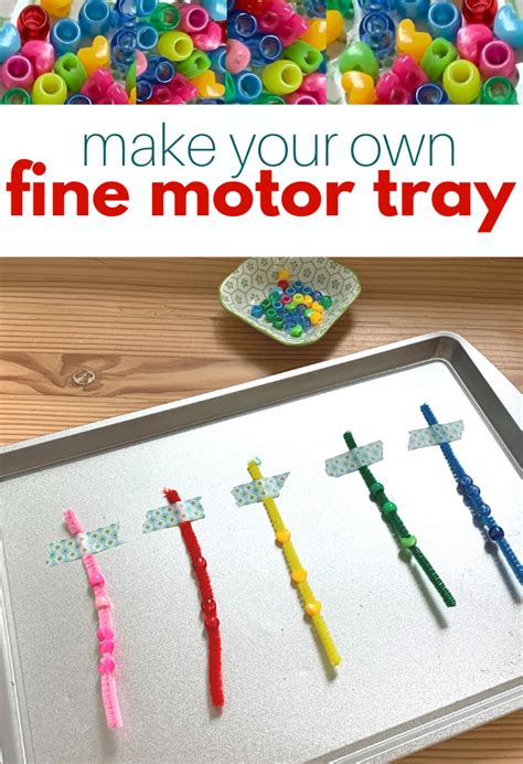 Easy Fine Motor Tray For Preschool No Time For Flash Cards