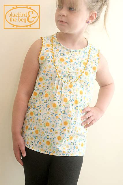 Mara Blouse Sleeveless Version Ric Rac Trim Nichole Bluebird And