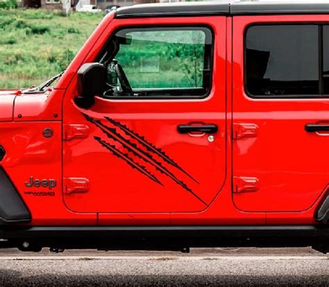 Claw Mark Side Stripe Fits Jeep Wrangler Vinyl Graphics Etsy