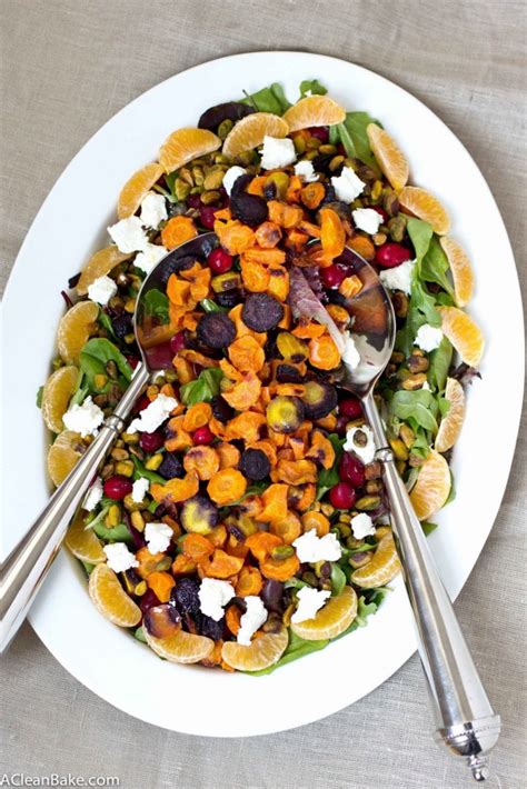Roasted Carrot Salad With Cranberries And Pistachios A Clean Bake