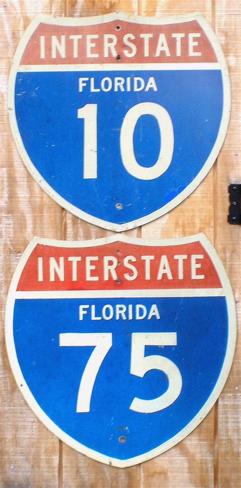 Florida Interstate 75 And Interstate 10 Aaroads Shield Gallery