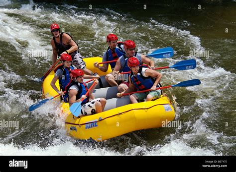 White Water Rafting On The Ocoee River In Polk County Tennessee Stock