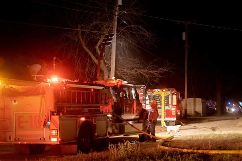 Volunteer Fire Departments Unite To Take Down Two Massive Structure