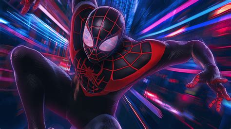 Spider Man 4k Wallpaper Miles Morales Into The Spider Verse Marvel