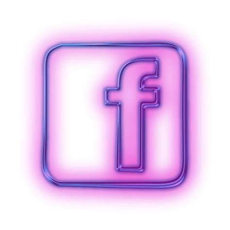 Download Free Facebook Logo Square Icon Idglowing Purple Neon Icon