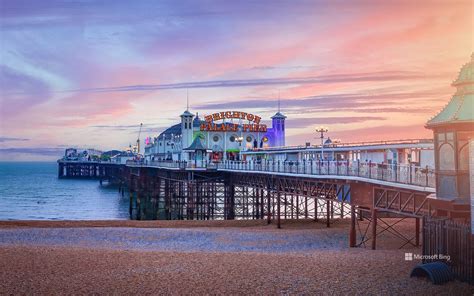 Brighton Pier At Sunset England Uk Bing Wallpapers Sonu Rai