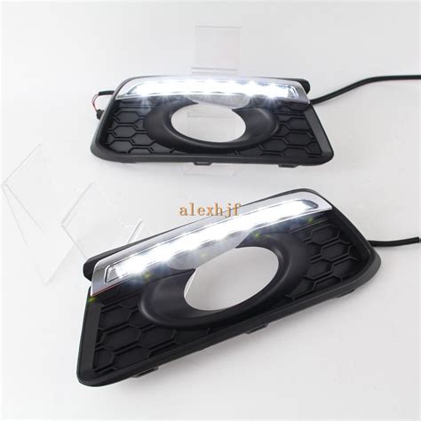 July King Led Daytime Running Lights Drl With Fog Lamp Cover Case For