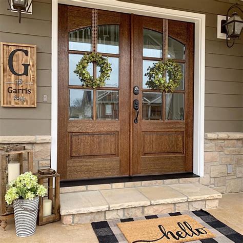 Farmhouse front door ideas that will give your home a whole new look. WoodScape (@wood_scape._) • Instagram photos and videos ...