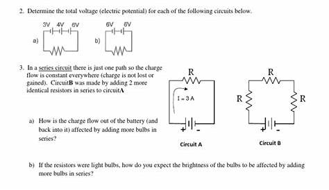 series circuits worksheets