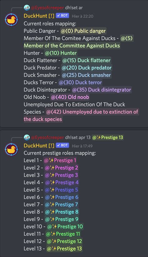 Duckhunt V4 Docs Auto Prestige Roles