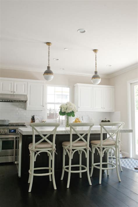 Ivory French Barstools Transitional Kitchen Style Me Pretty