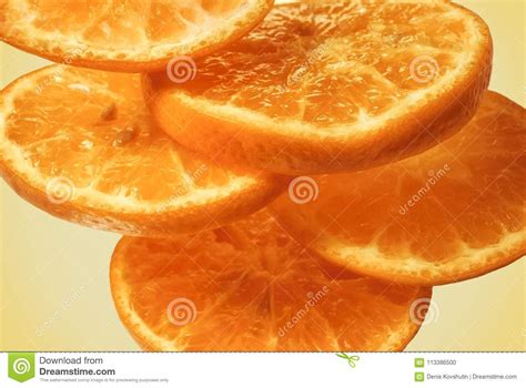 Slice Fresh Juicy Orange Close Up Bright Saturated Orange Fruit