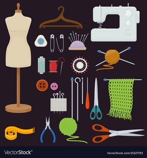 Accessories For Needlework Royalty Free Vector Image
