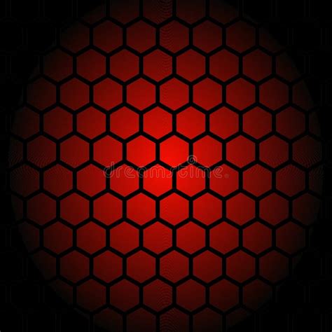 Red Hexagon Honeycomb Pattern Design Stock Vector Illustration Of