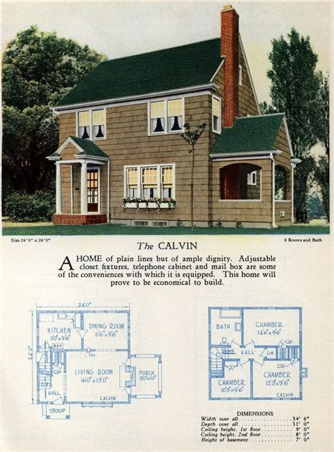 62 beautiful vintage home designs & floor plans from the 1920s - Click