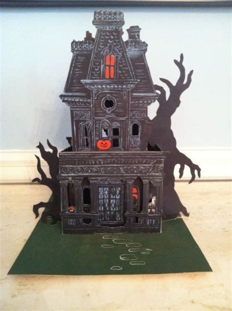 Pop Up Haunted House Halloween Paper Crafts Halloween House Vintage