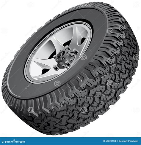 Offroad Vehicles Wheel Stock Vector Illustration Of Tyre 68622108