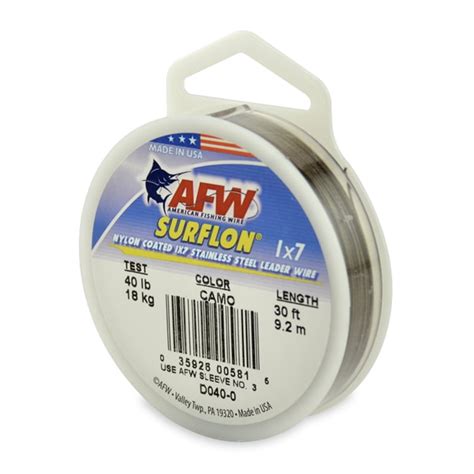 Shop Afw Surflon 1x7 Coated Stainless Steel Leader Wire