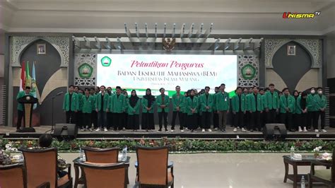 Pelantikan Pengurus Dpm Dan Bem Universitas Islam Malang Periode 2023