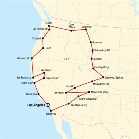 Usa West Coast Road Trip Maps Kinderzimmer 2018