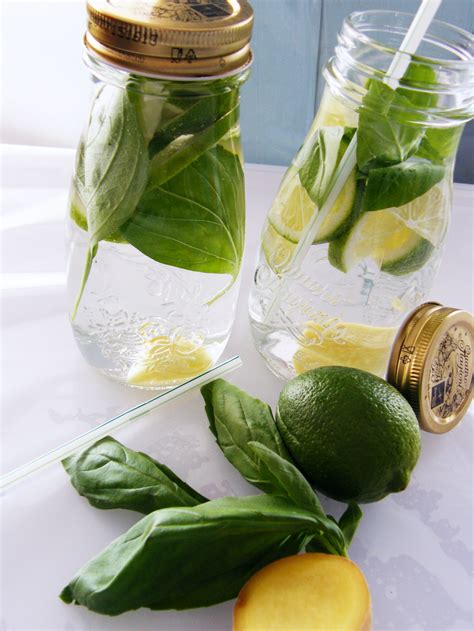 Lime Ginger And Basil Infused Water Myallrecipes Allrecipes Infused Water Recipes Basil