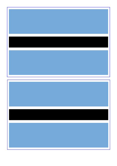 Botswana Flag - Free Printable Botswana Flag | Flag printable, Botswana flag, Flag template