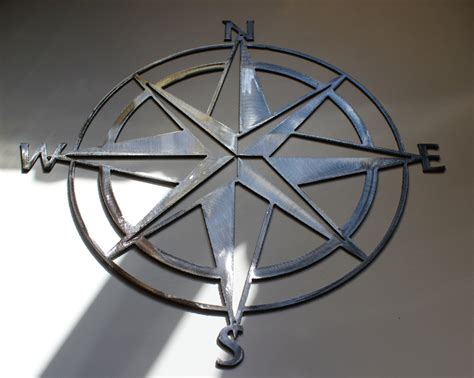 Nautical Compass Rose Wall Art Metal Decor By Heavensgatemetalwork