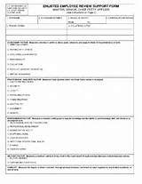 Pictures of Enlisted Employee Review Support Form