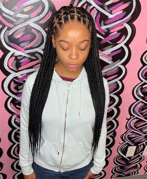 Creative And Gorgeous Criss Cross Knotless Braids Hairstyles In 2021
