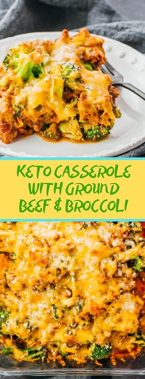 Stir the ground beef every now and then. Keto Casserole With Ground Beef & Broccoli in 2020 ...