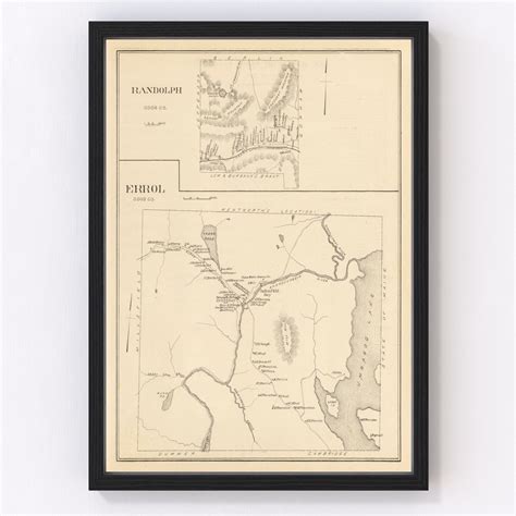 Vintage Map Of Errol New Hampshire 1892 By Teds Vintage Art