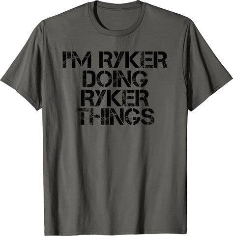 Im Ryker Doing Ryker Things Name Funny Birthday T Idea T Shirt Clothing Shoes