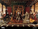 De qui la famiglia di Enrico VIII, Allegoria della successione Tudor ...