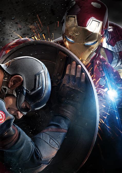 Guerra Civil Vengadores Capitán América Hombre De Hierro Maravilla Fondo De Pantalla De