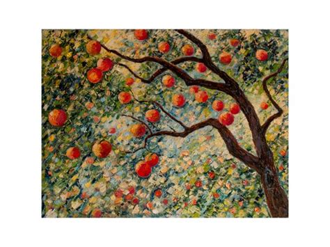 Orange Tree Painting Garden Original Art Oil Canvas Landscape Etsy