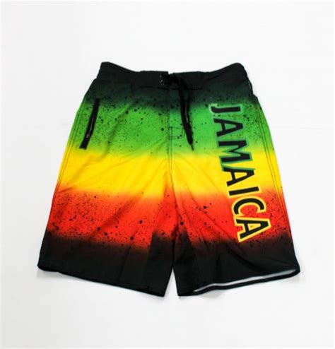 reggae rasta flag jamaica board shorts 876 worldwide
