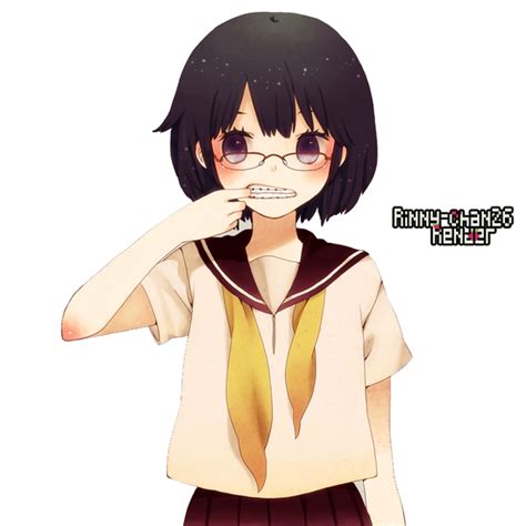 Anime Cute Girl With Glasses Render By Rinny Chan26 On Deviantart
